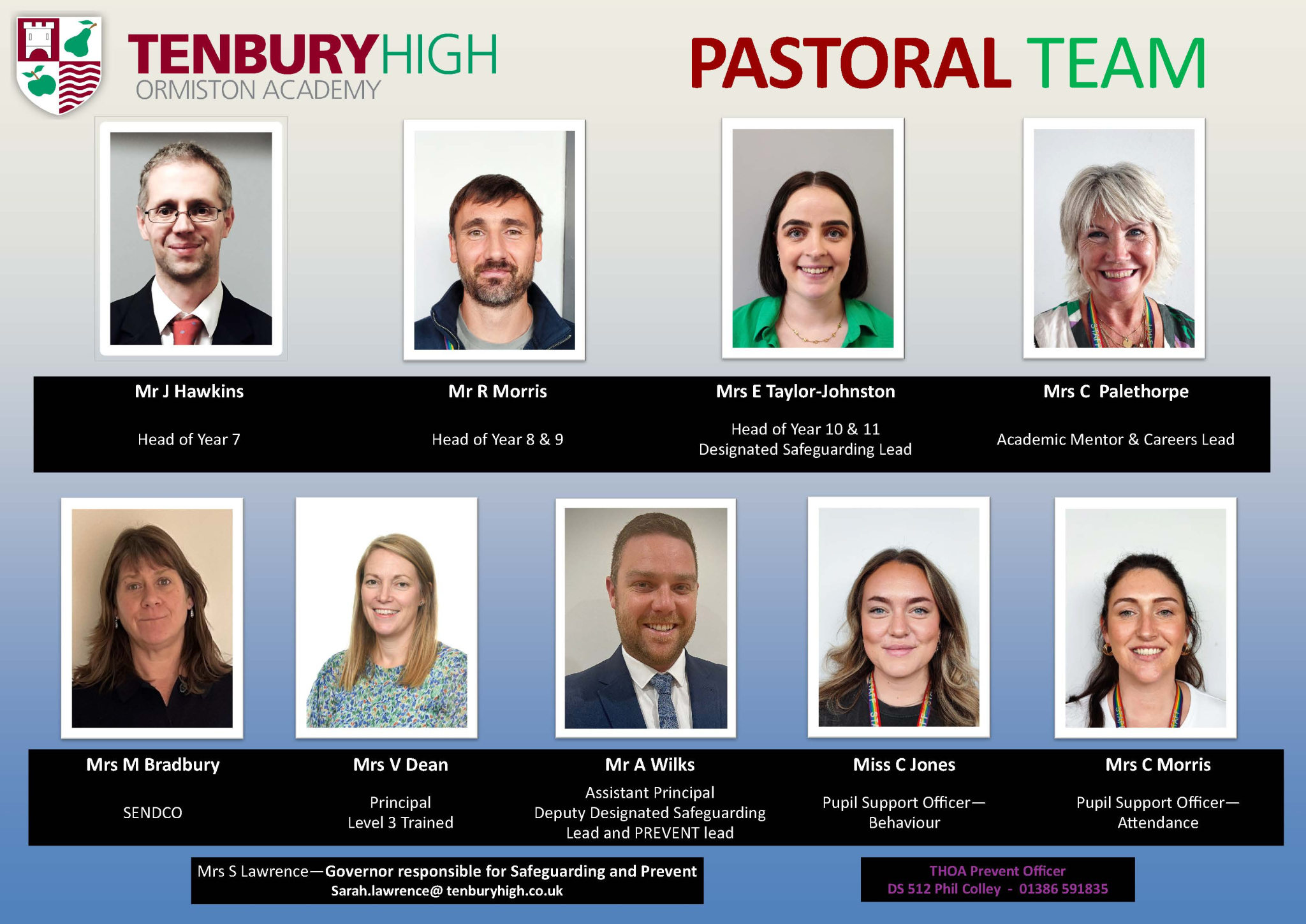 Tenbury High - Our Pastoral Team